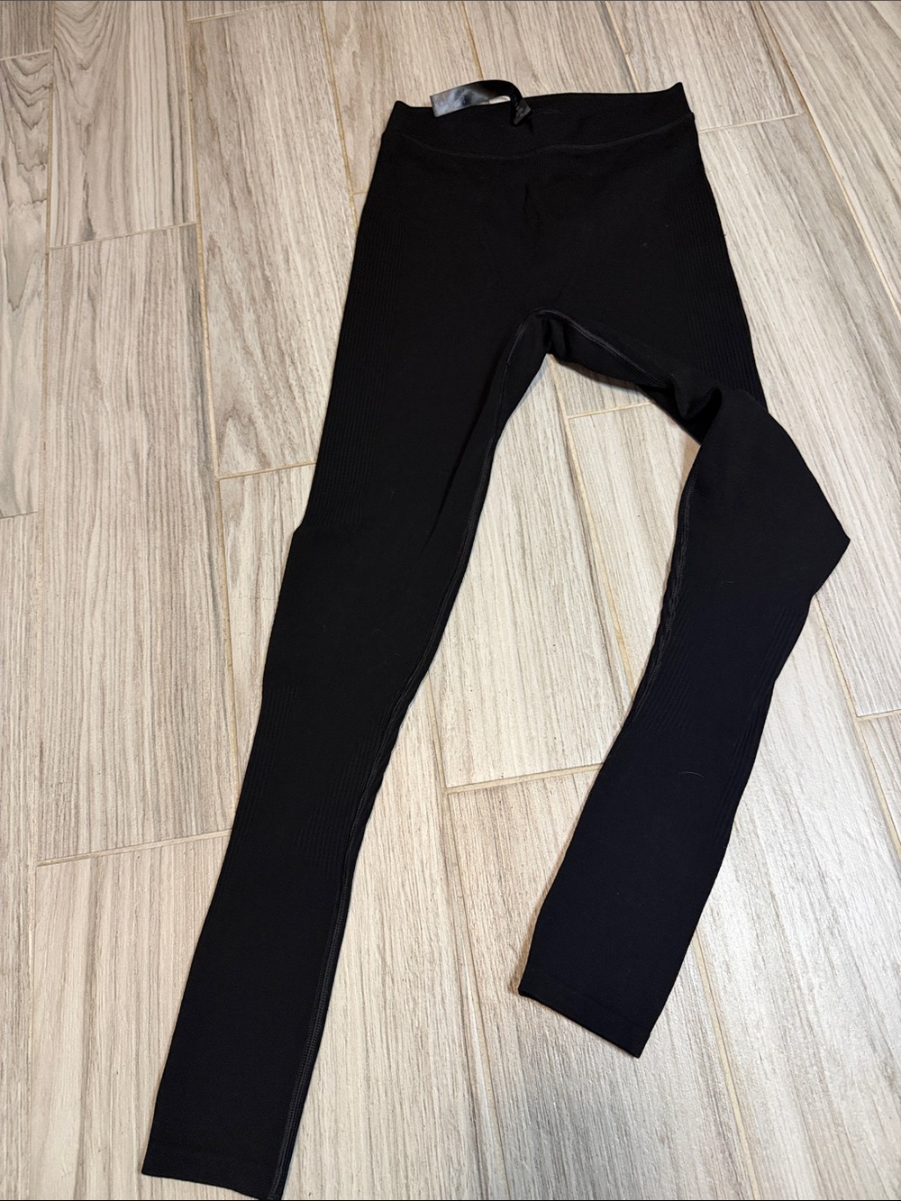 lululemon athletica Black Ribbed High-Rise Leggings